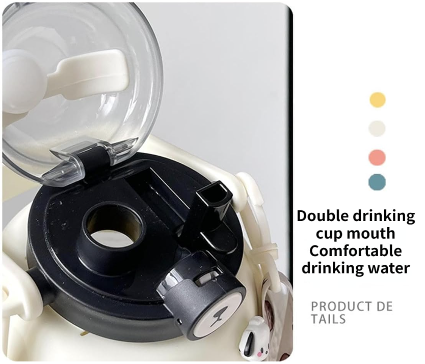 π» 1L Bear Water Bottle with Strap β Cute & Functional