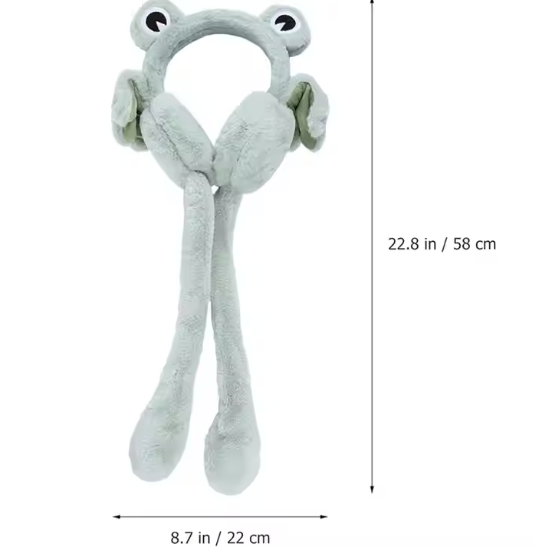 Bug Eyes Plush Earmuffs with Long Arms