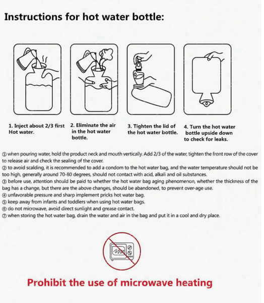 ๐พ Cartoon Hot Water Bottle with Hand Warmer โ 500ml