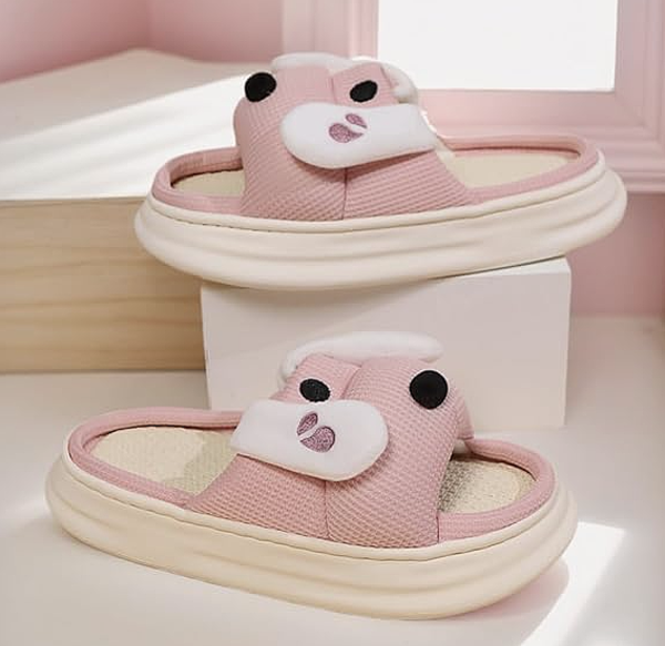 πΆ Puppy Love Plush Slippers β Pink