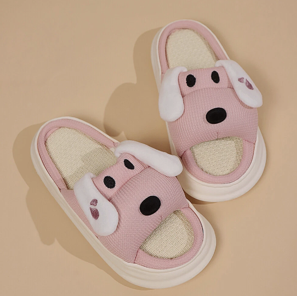 πΆ Puppy Love Plush Slippers β Pink