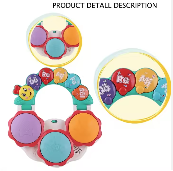 2-in-1 Baby Musical Piano & Drum Toy – Lights, Sounds & Learning Fun!