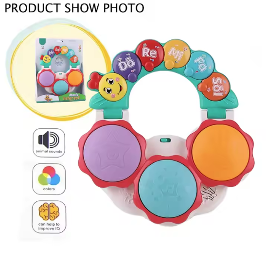 2-in-1 Baby Musical Piano & Drum Toy – Lights, Sounds & Learning Fun!