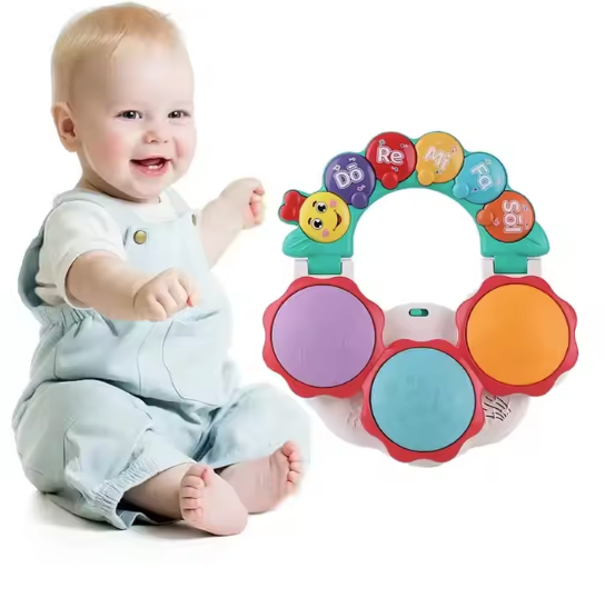 2-in-1 Baby Musical Piano & Drum Toy – Lights, Sounds & Learning Fun!