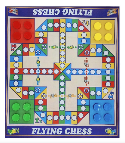 2-in-1 Chessboard Carpet Game – Snakes & Ladders + Flying Chess Fun!