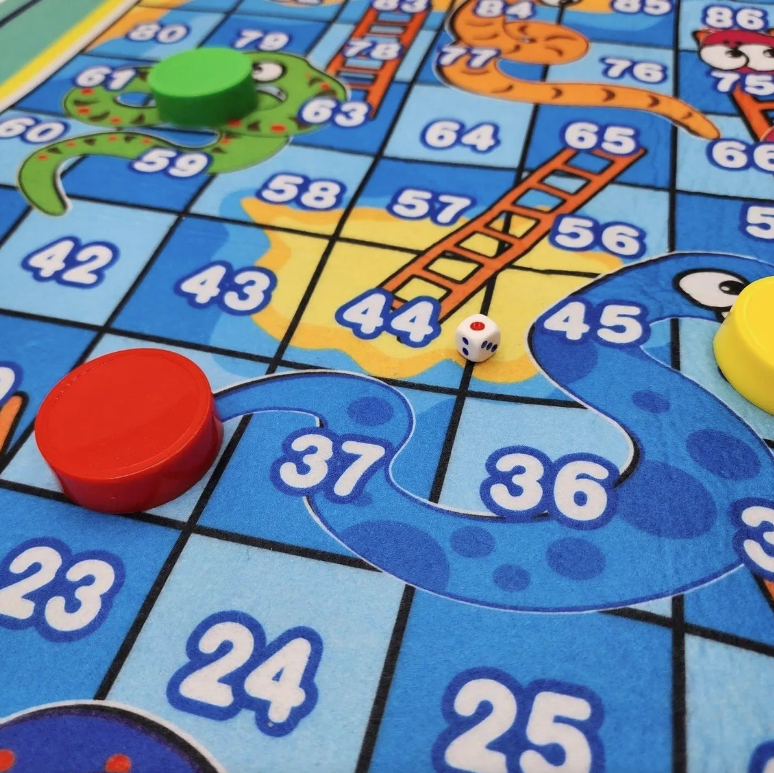 2-in-1 Chessboard Carpet Game – Snakes & Ladders + Flying Chess Fun!
