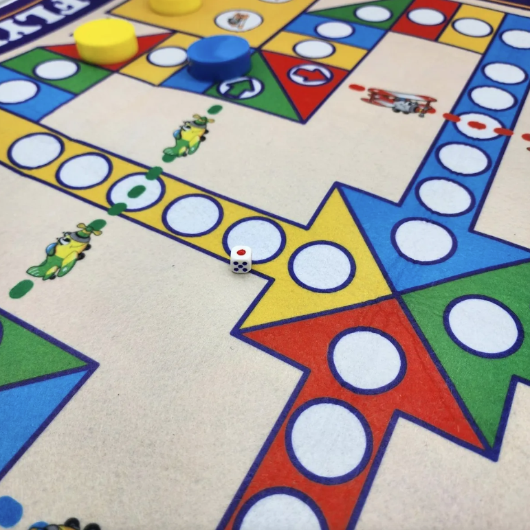 2-in-1 Chessboard Carpet Game – Snakes & Ladders + Flying Chess Fun!
