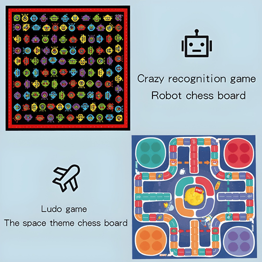 2-in-1 Robot Face Race & Ludo Game 🎲🤖
