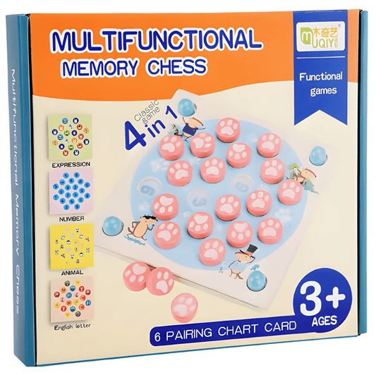 🧠🎯 4-in-1 Memory Game – Multifunctional Memory Matching & Chess-Inspired Fun
