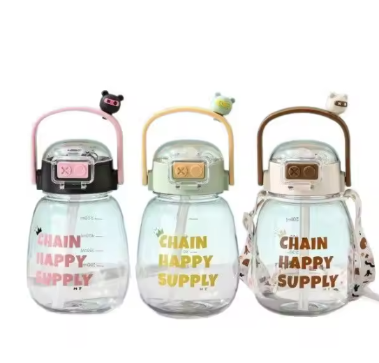 ✨ 500ML Chain Happy Supply Water Bottle