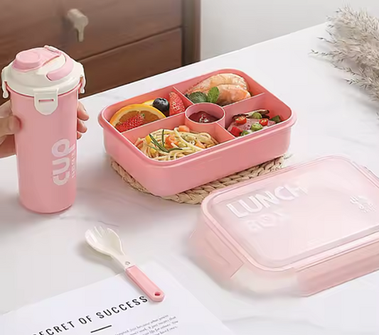 5 Grids Lunch Box Set 🍱🥄🧃