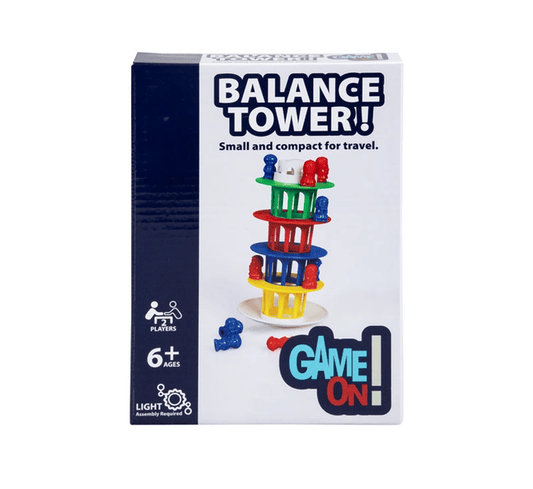 🟠 Mini Balance Tower – Compact Travel Edition 🏗️🟦