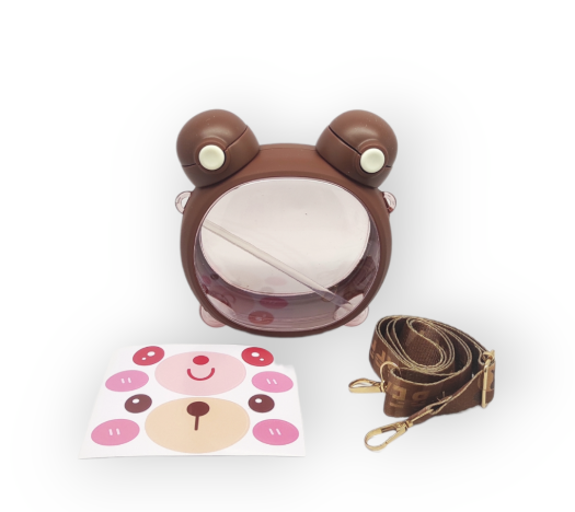 🐻 Bear Water Bottle – 750ml (With Strap)