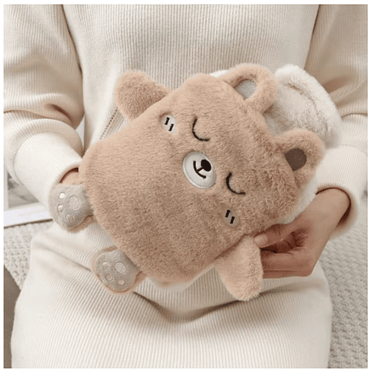 🐾 Cartoon Hot Water Bottle with Hand Warmer – 500ml
