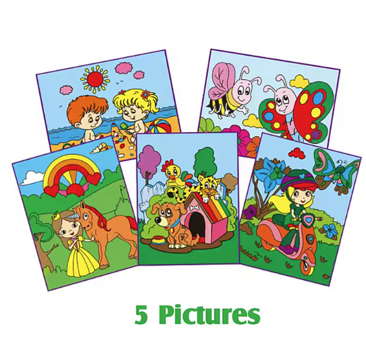 🎨 Colour by Number Painting Set – 5-in-1 Fun Pack