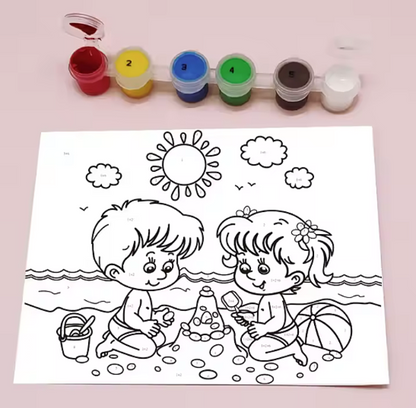 🎨 Colour by Number Painting Set – 5-in-1 Fun Pack