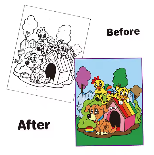 🎨 Colour by Number Painting Set – 5-in-1 Fun Pack