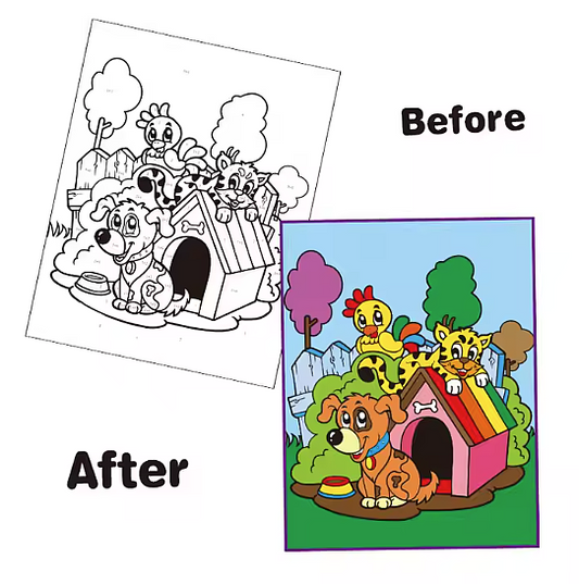 🎨 Colour by Number Painting Set – 5-in-1 Fun Pack