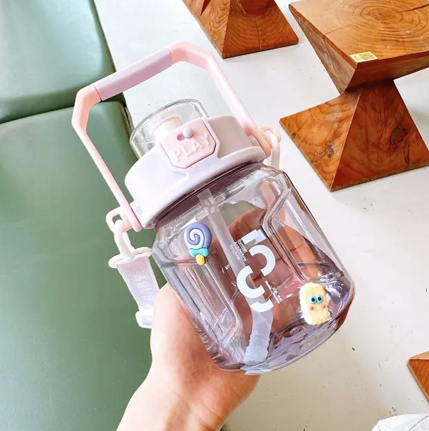 🥤 Creative Sports Straw Bottle – 1100ml