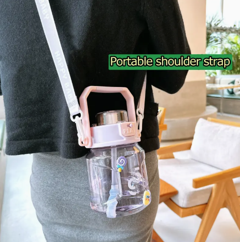 🥤 Creative Sports Straw Bottle – 1100ml