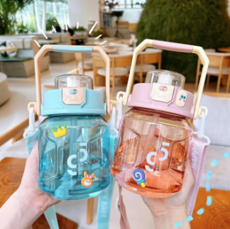 🥤 Creative Sports Straw Bottle – 1100ml