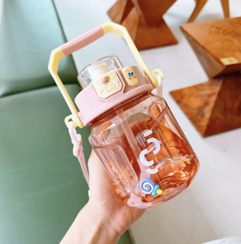 🥤 Creative Sports Straw Bottle – 1100ml