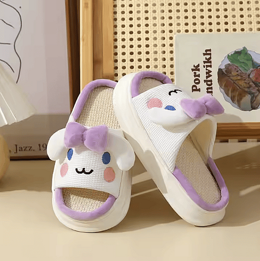 🐾 Cute Cartoon Bunny-Cat Slippers – Soft & Snuggly 3D Design