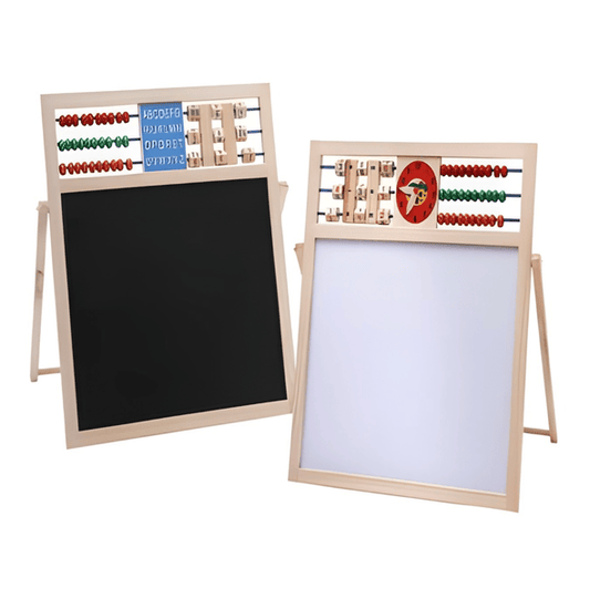 🧲 Double-Sided Magnetic Wooden Writing & Learning Board for Kids