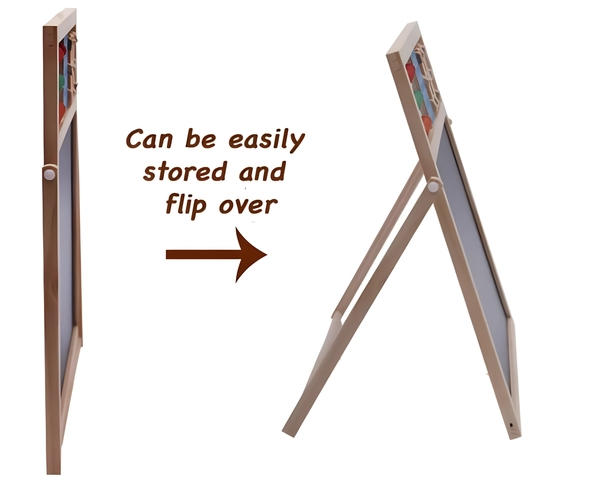 🧲 Double-Sided Magnetic Wooden Writing & Learning Board for Kids