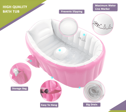 Inflatable Baby Bath Tub – Soft, Foldable & Travel-Friendly (0–3 Years)