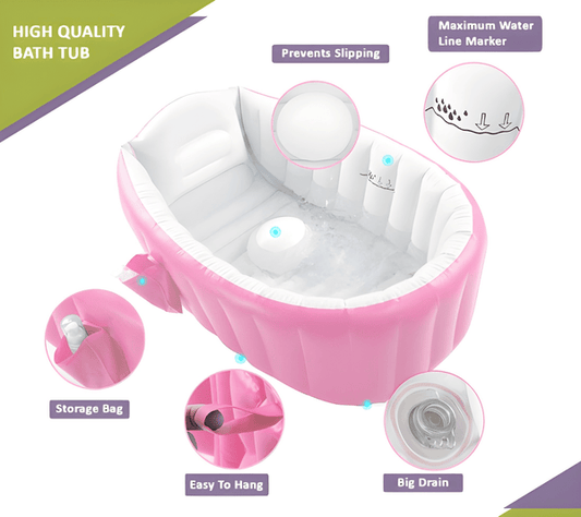 Inflatable Baby Bath Tub – Soft, Foldable & Travel-Friendly (0–3 Years)