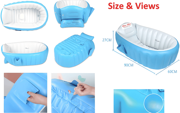 Inflatable Baby Bath Tub – Soft, Foldable & Travel-Friendly (0–3 Years)