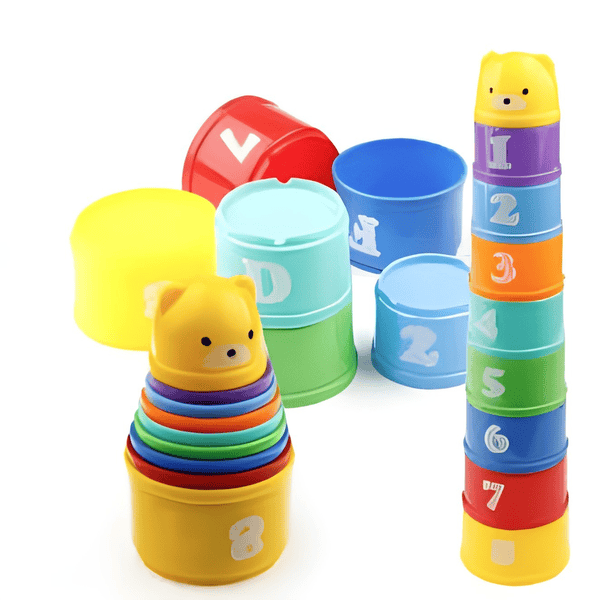 🧱 Kids Stackable Cups Toy Set – Colourful, Educational & Fun