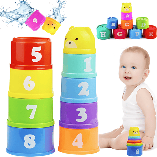 🧱 Kids Stackable Cups Toy Set – Colourful, Educational & Fun