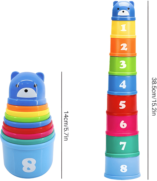 🧱 Kids Stackable Cups Toy Set – Colourful, Educational & Fun