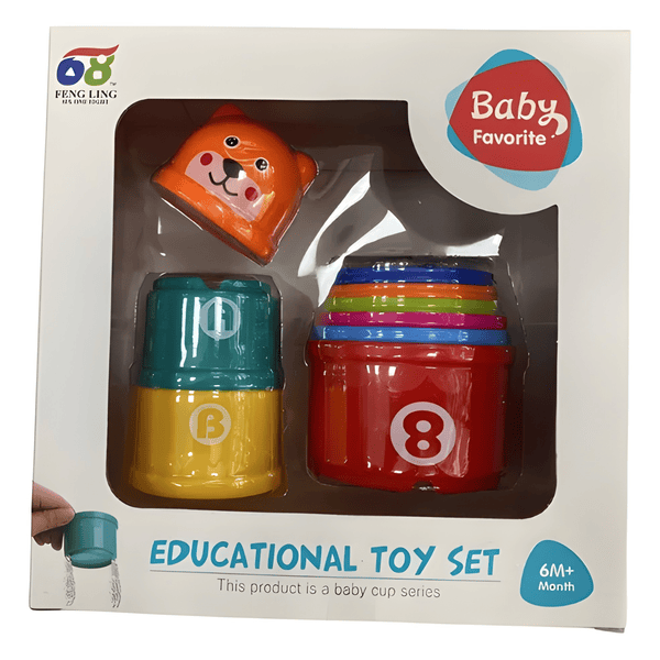 🧱 Kids Stackable Cups Toy Set – Colourful, Educational & Fun