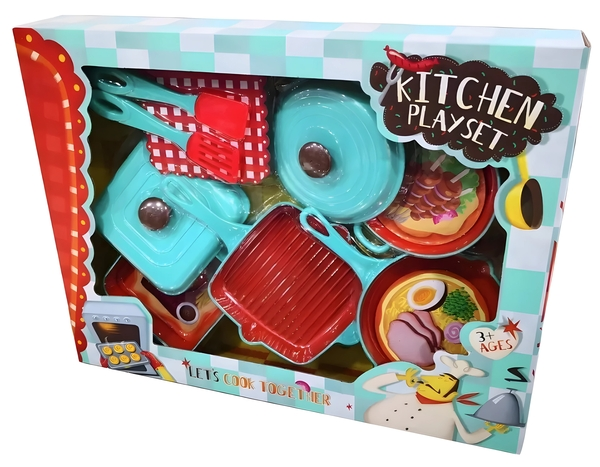 Kitchen Play Set – 9-Piece 🍽️👩🏽‍🍳🍳