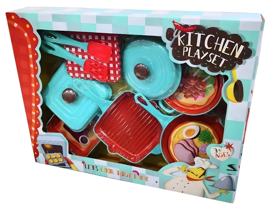 Kitchen Play Set – 9-Piece 🍽️👩🏽‍🍳🍳
