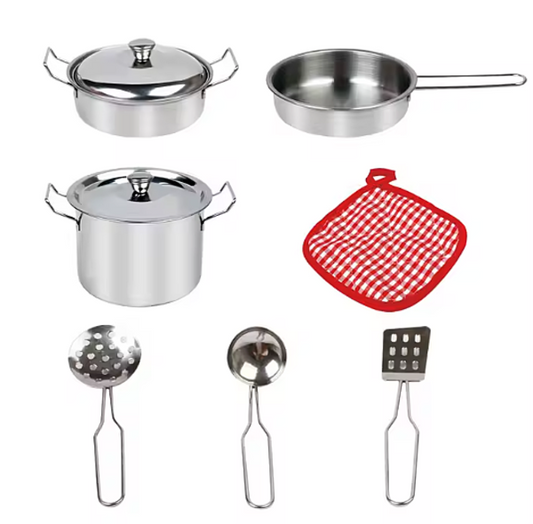 Kitchen Simulation Kitchenware – 9-Piece Set 🍳🥄👩🏽‍🍳