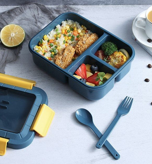 Lunch Box with Lid & Cutlery Compartment 🍱🍴