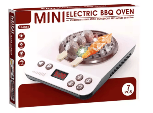 Mini Electric BBQ Oven Playset – 7 Pieces  🍖🔥🍴