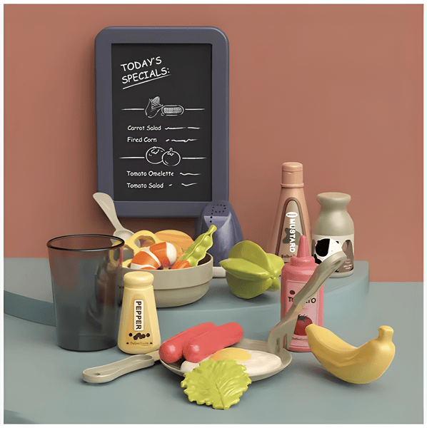 Modern Kitchen Playset – 42 Pieces 👩🏽‍🍳🧁🍽️