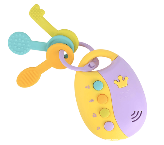 Musical Car Key Teether – Teething Relief with Realistic Sounds & Lights (3+ Months)
