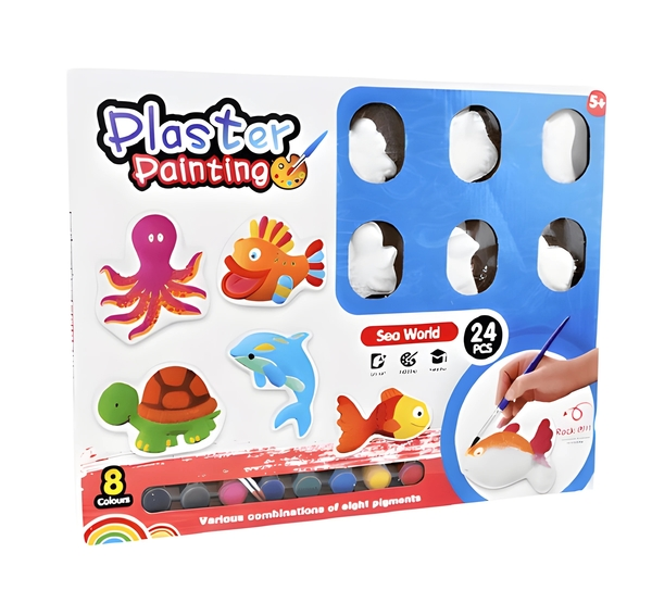🎨🖌️ Plaster Painting Set – 24-Piece DIY Craft Kit