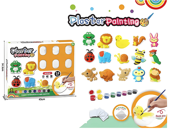 🎨🖌️ Plaster Painting Set – 24-Piece DIY Craft Kit