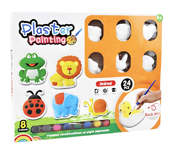 🎨🖌️ Plaster Painting Set – 24-Piece DIY Craft Kit