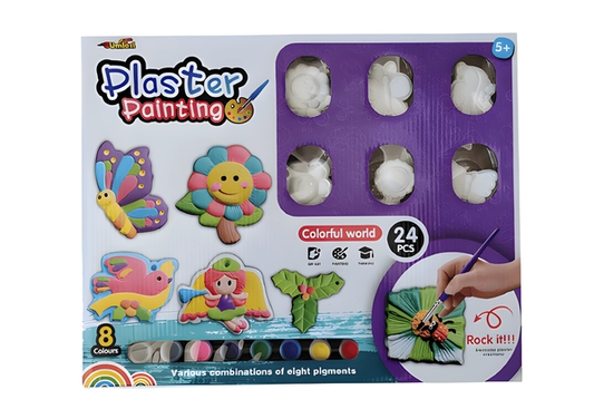 🎨🖌️ Plaster Painting Set – 24-Piece DIY Craft Kit