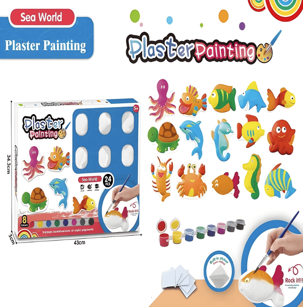 🎨🖌️ Plaster Painting Set – 24-Piece DIY Craft Kit