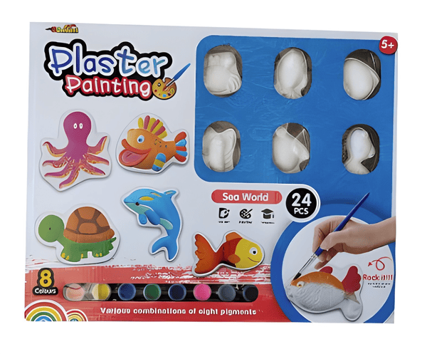 🎨🖌️ Plaster Painting Set – 24-Piece DIY Craft Kit