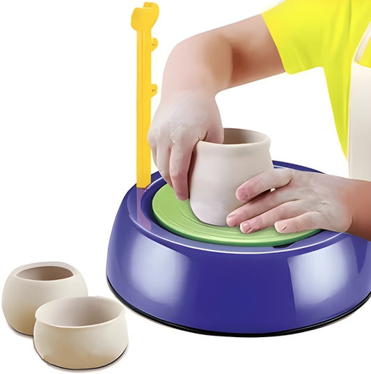🌀👩🏽‍🎨 Sculpting Clay Pottery Wheel – DIY Creative Set for Kids